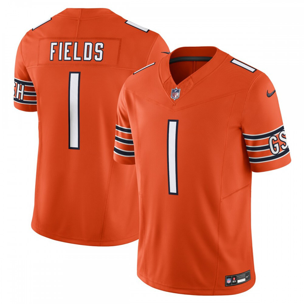 Justin Fields Chicago Bears Nike Vapor F.U.S.E. Limited Jersey - Orange-GridironStore
